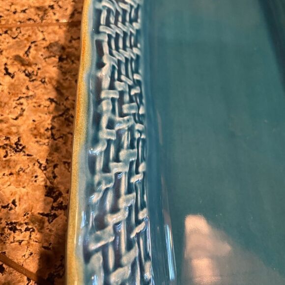 Le Ceramiche Della Veldelsa Vintage STUNNING Turquoise 21 inch Platter Italy - Picture 4 of 15